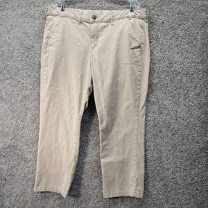 St Johns Bay Mens Khaki Chino Pants Tan Straight Leg Stretch 18 Petite 38x23